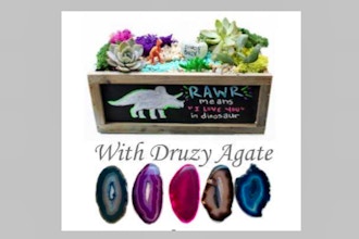 Plant Nite: RAWR! Druzy Agate in Chalkboard